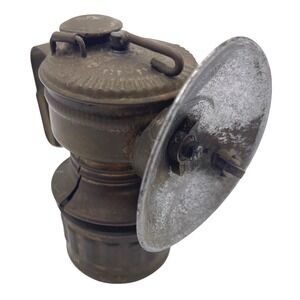 Vintage Brass Miner Lamp Carbide Lantern Industrial Decor FOR PARTS